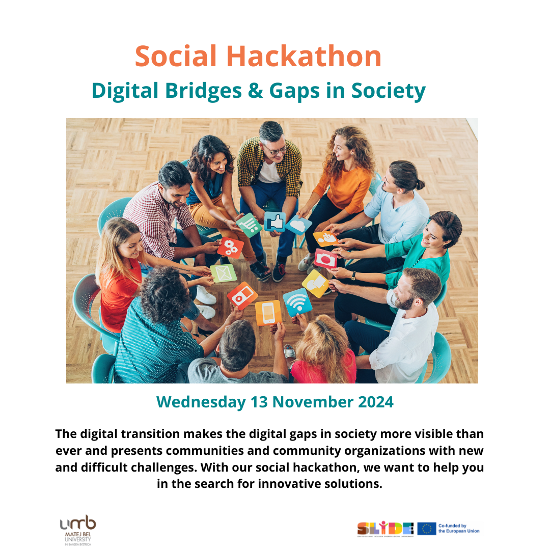 Social hackathon Digitálne mosty a priepasti pozvánka